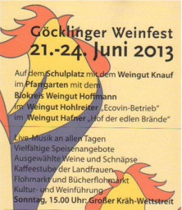 Weinfest in Göcklingen